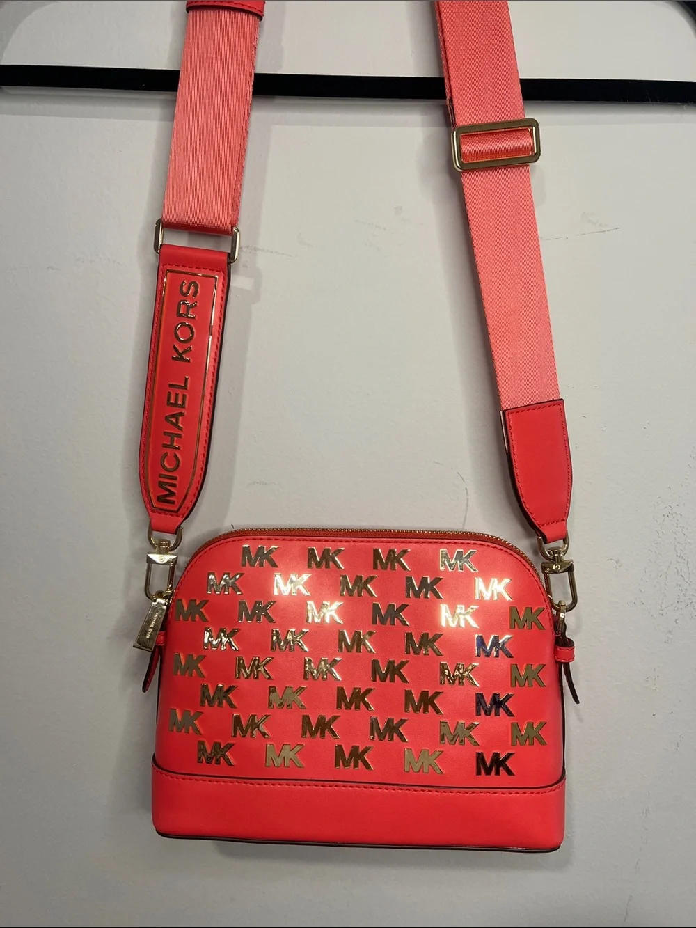 Michael Kors Pink Logo-Embellished Crossbody Bag